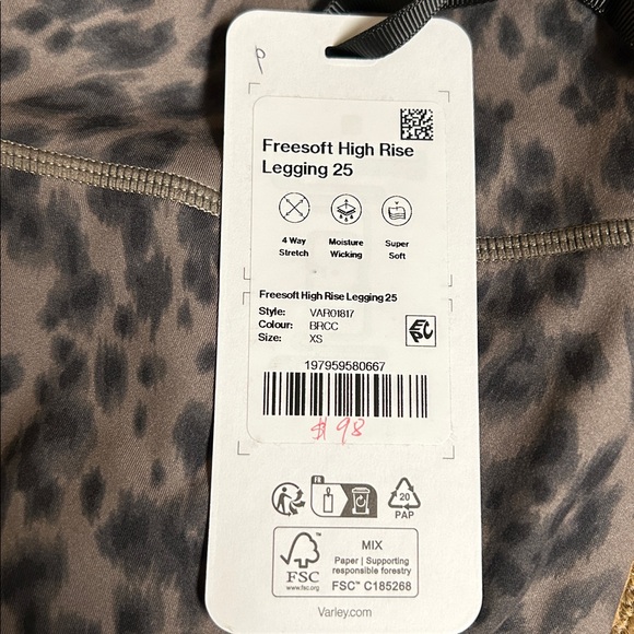 Varley freesoft high rise legging 25” brown contrast cheetah - Picture 3 of 3